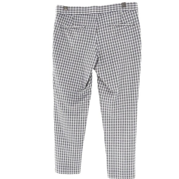 Amanda + Chelsea Capri Trousers Womens 6P White Career‎ Officecore Work Plaid - Picture 3 of 8